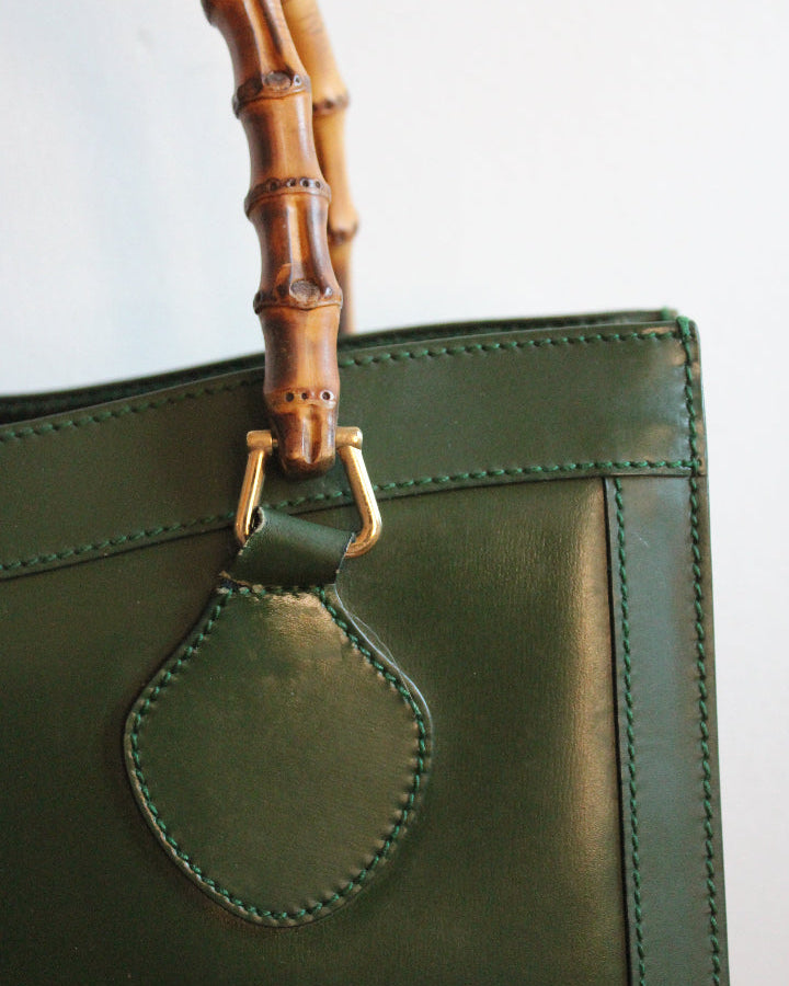 some wear on a green gucci diana bag handle
