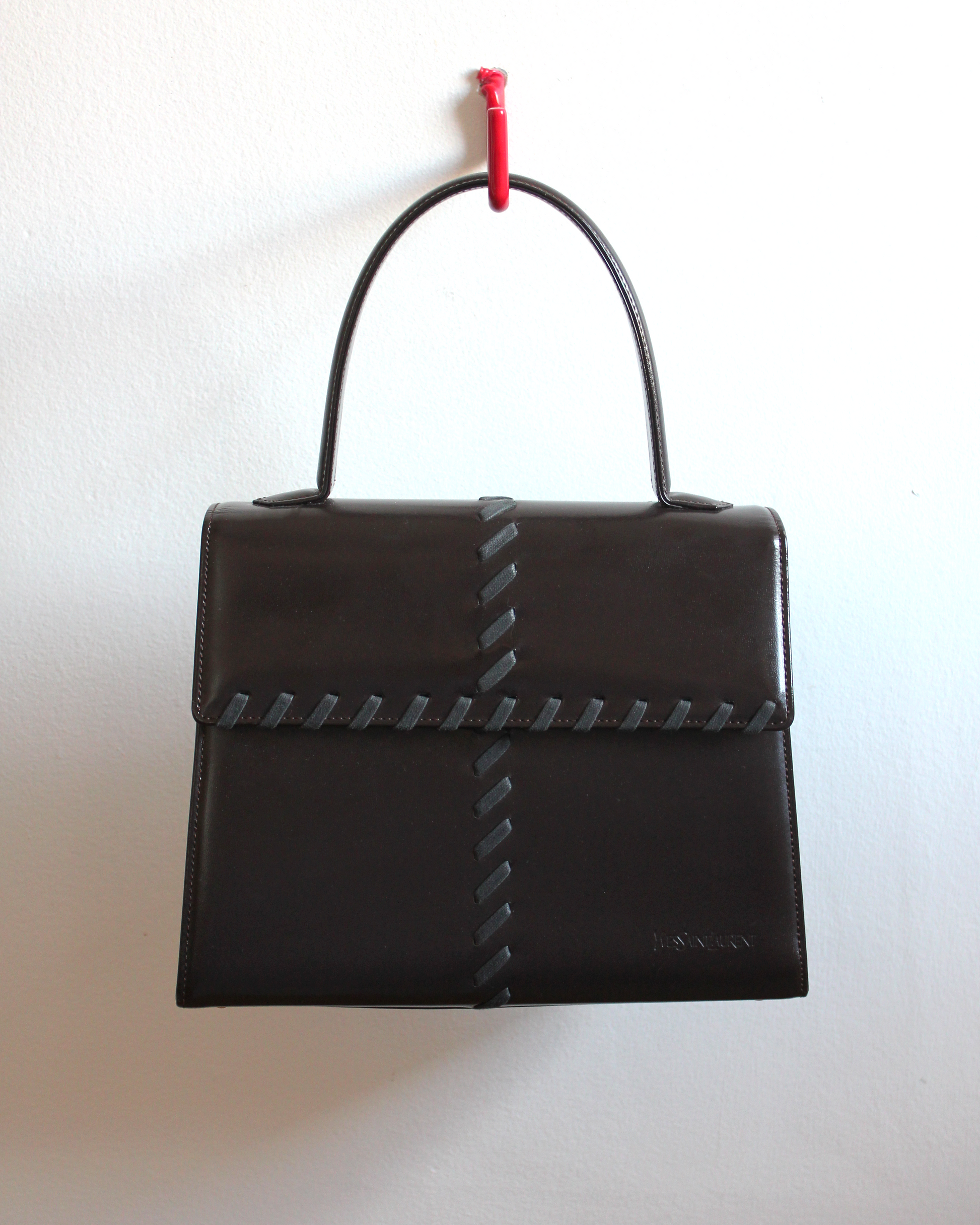 chocolate brown vintage yves saint laurent bag