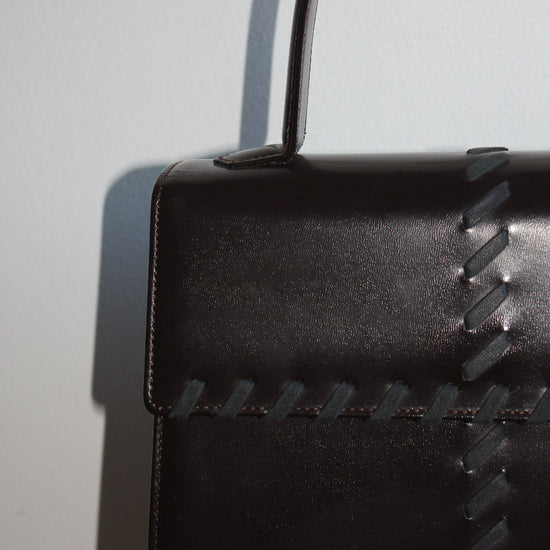 vintage ysl stitching details